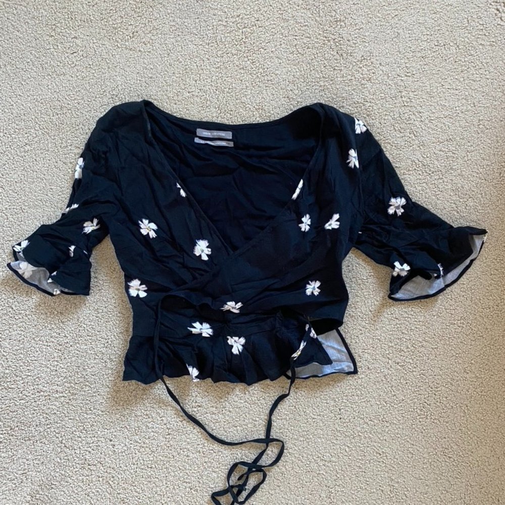 Urban Outfitters Floral Wrap Top